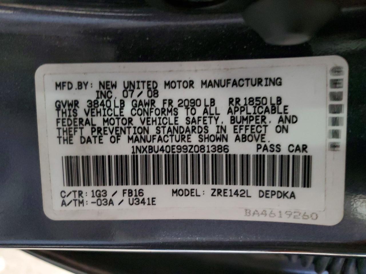 2009 Toyota Corolla Base