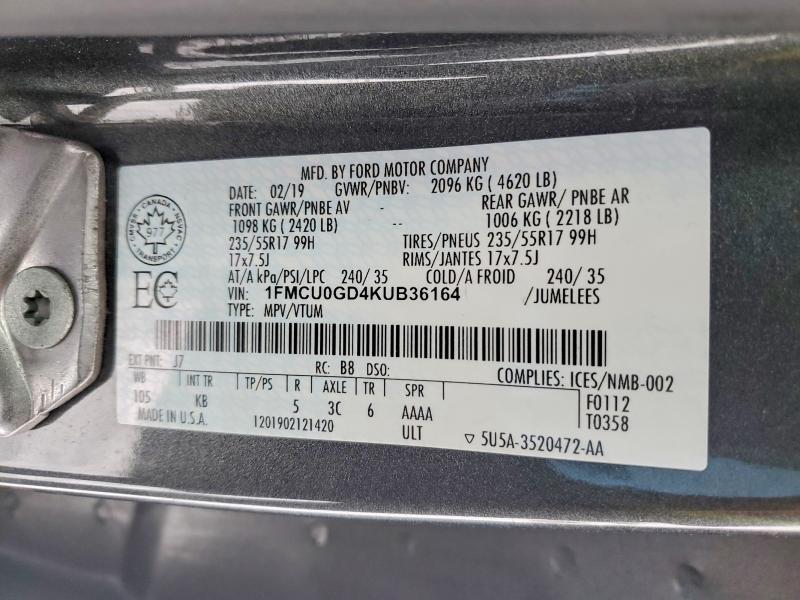 2019 Ford Escape se