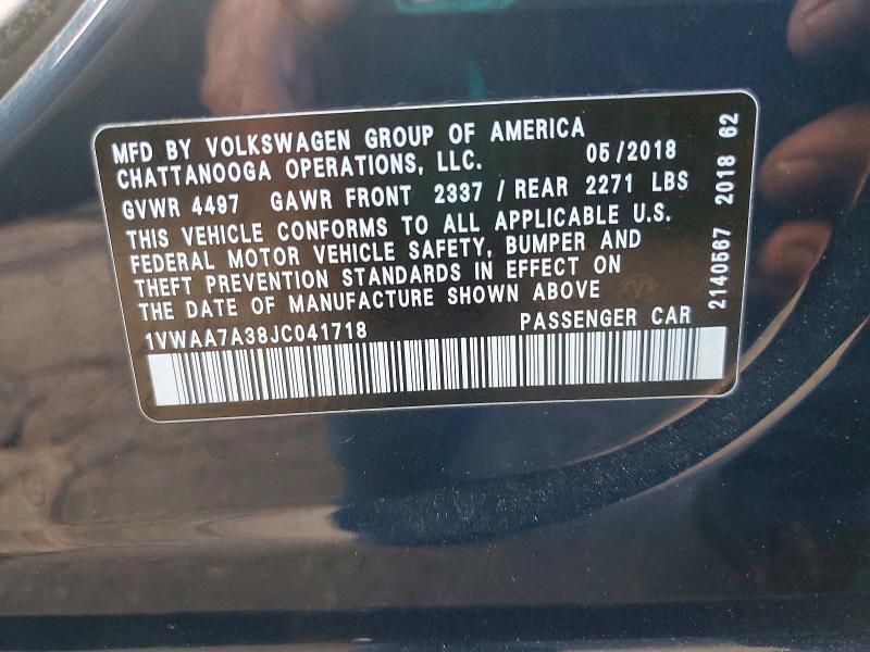 2018 Volkswagen Passat s