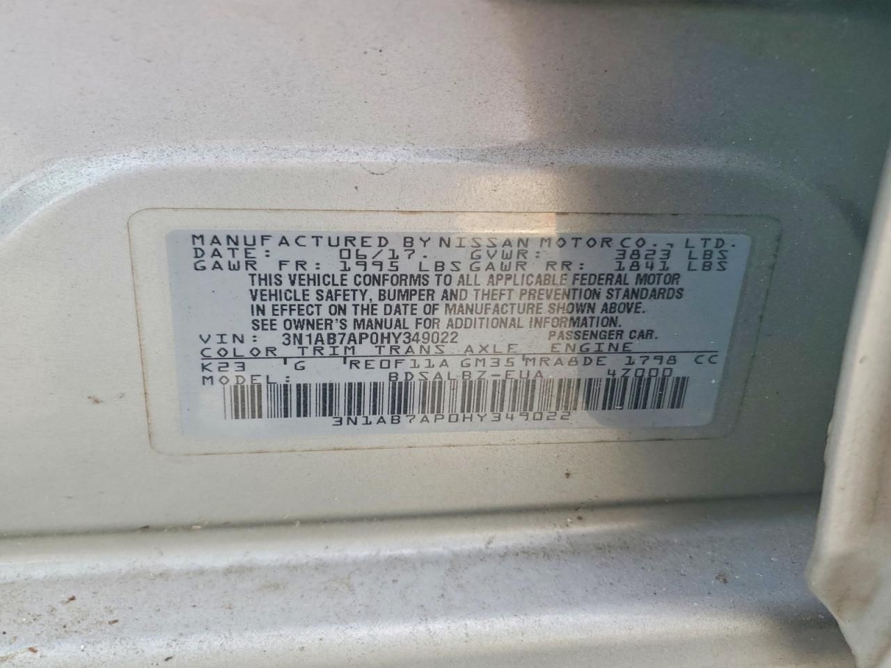 2017 Nissan Sentra s