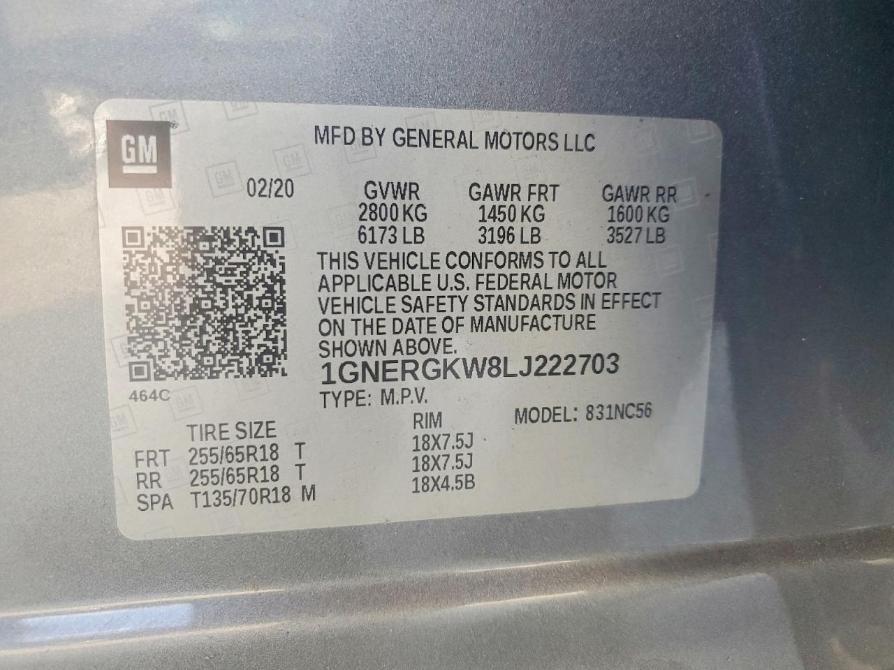 2020 Chevrolet Traverse lt