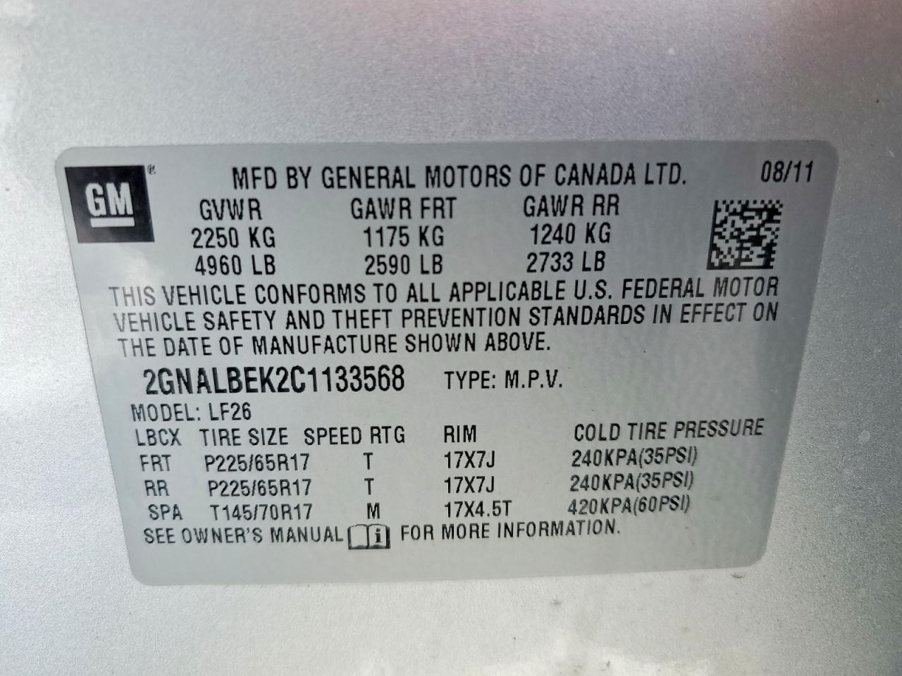 2012 Chevrolet Equinox ls