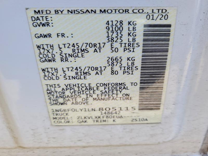 2020 Niss AN NV 2500 Delivery Van