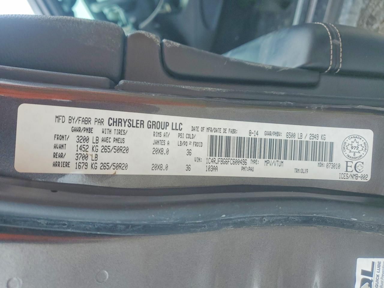 2015 Jeep Grand Cherokee Limited