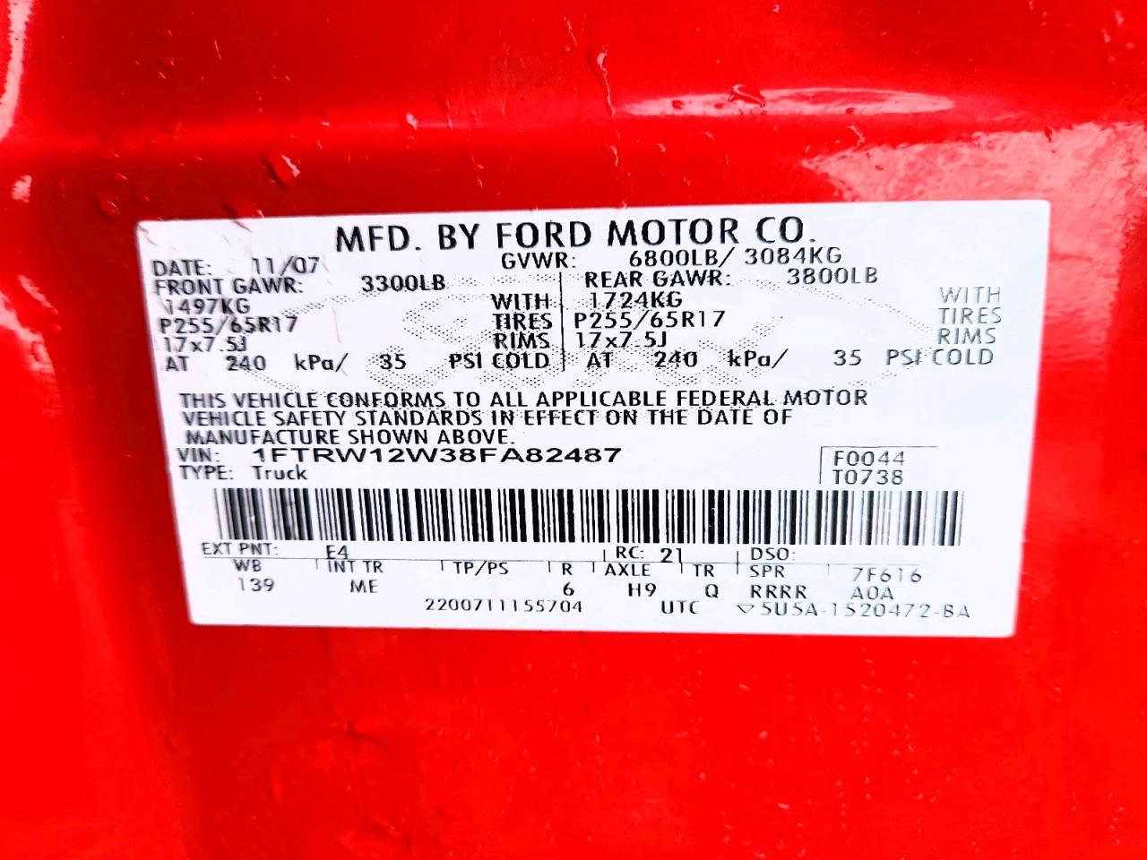 2008 Ford F150 Supercrew