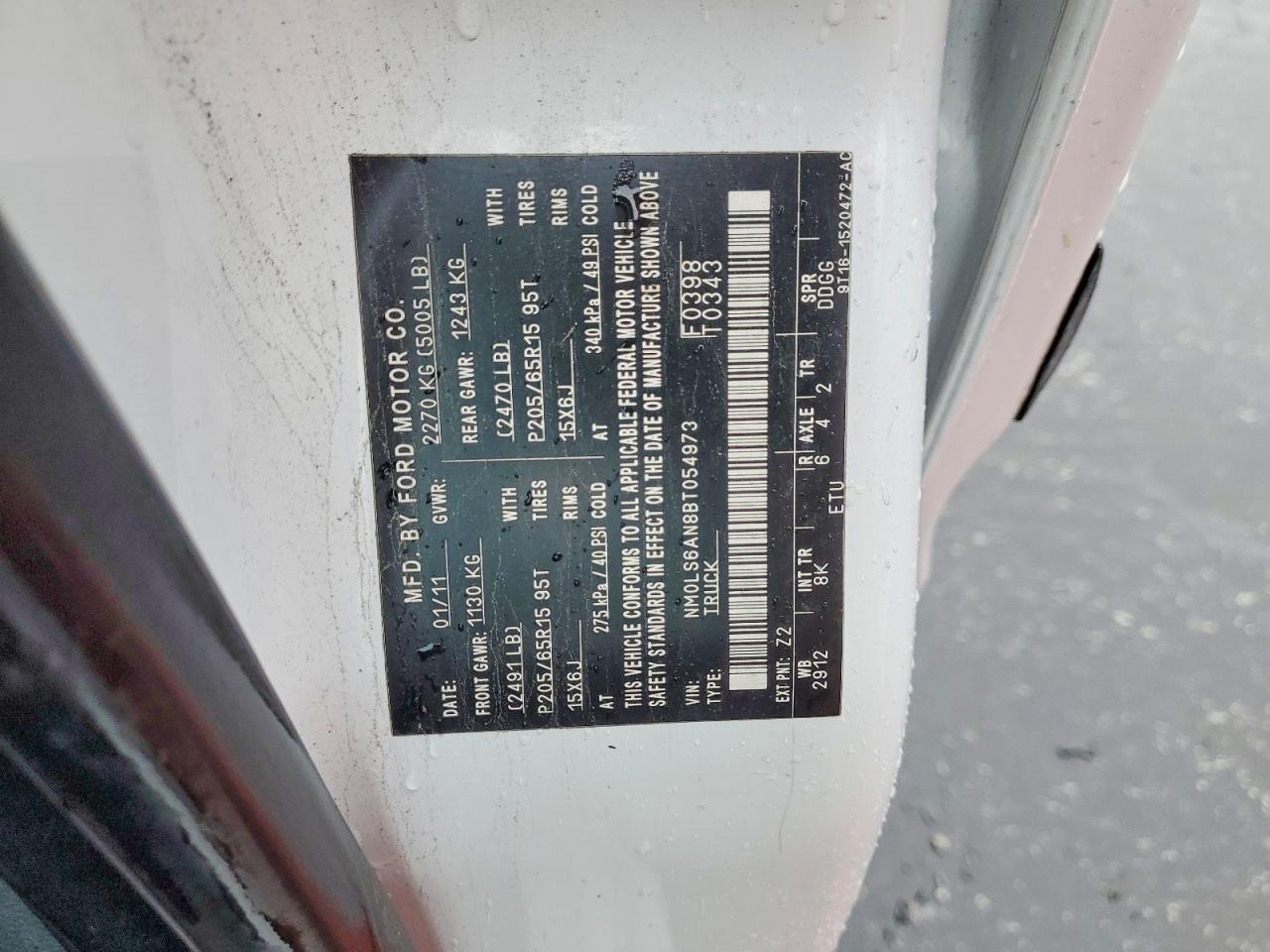 2011 Ford Transit Connect Delivery Van
