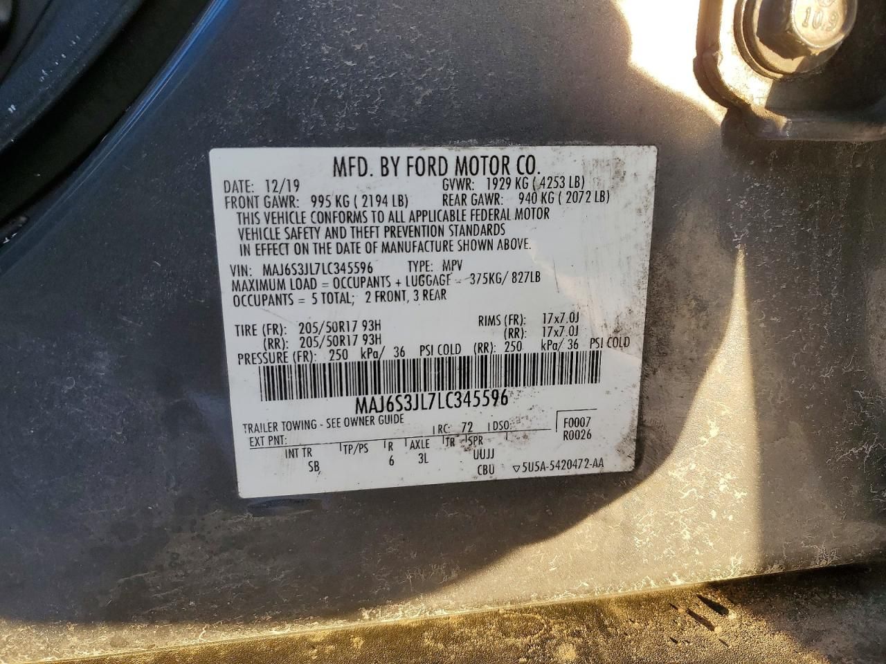 2020 Ford Ecosport ses