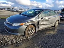 Honda salvage cars for sale: 2012 Honda Civic lx