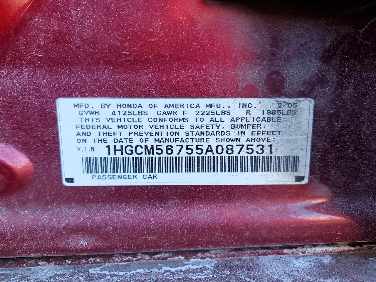 2005 Honda Accord ex