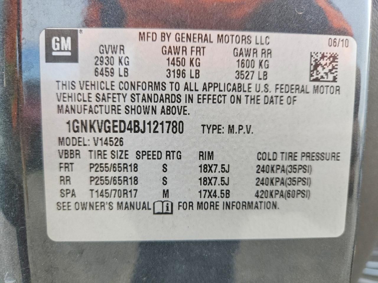 2011 Chevrolet Traverse lt