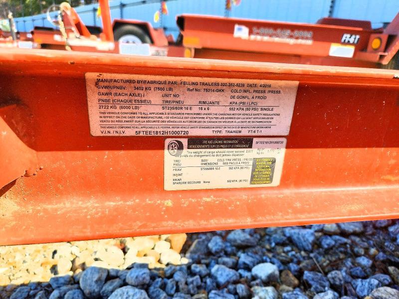 2017 Fell ING FT-6 T-1 Tilt Deck Equipment Trailer