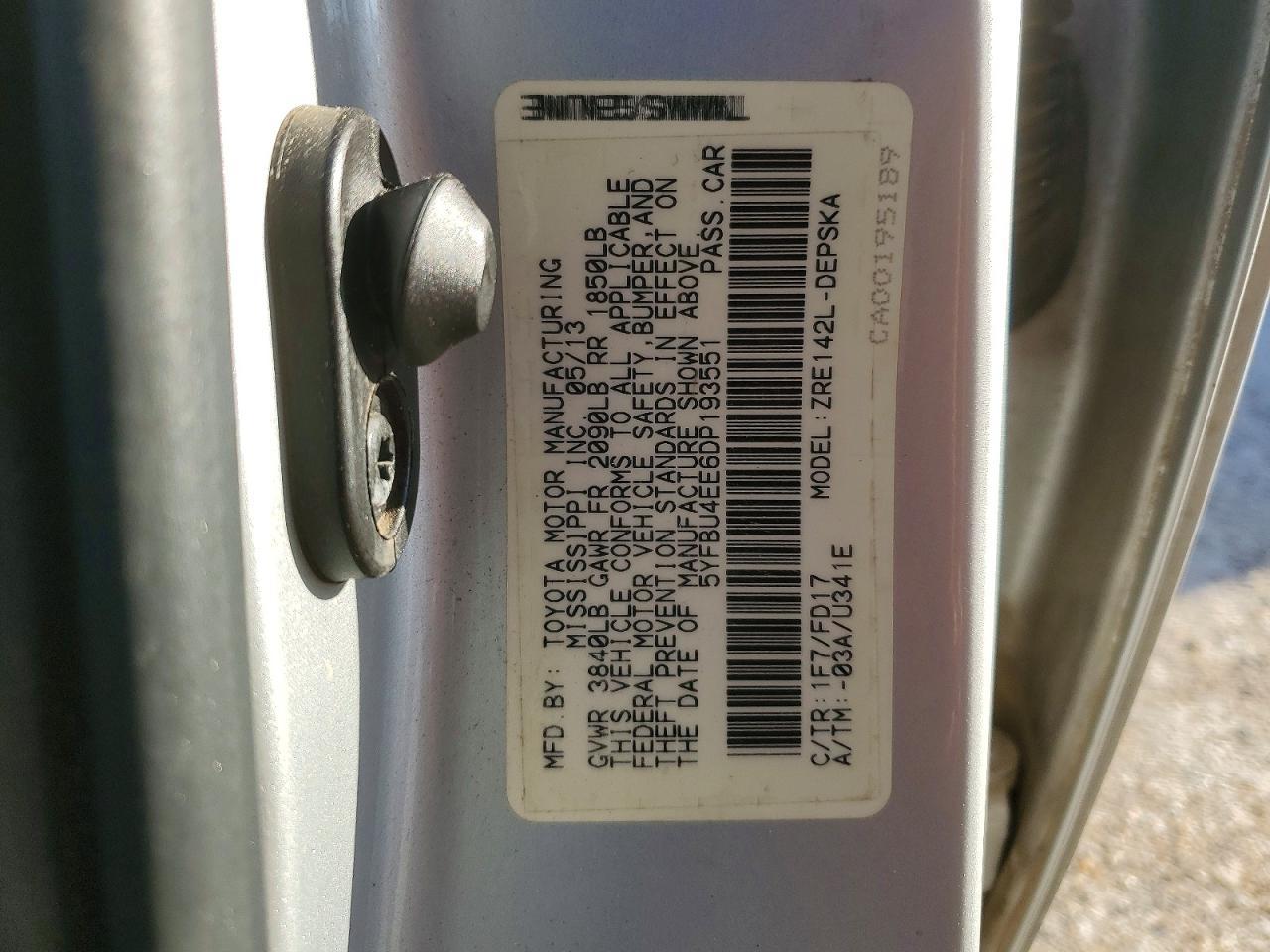 2013 Toyota Corolla Base
