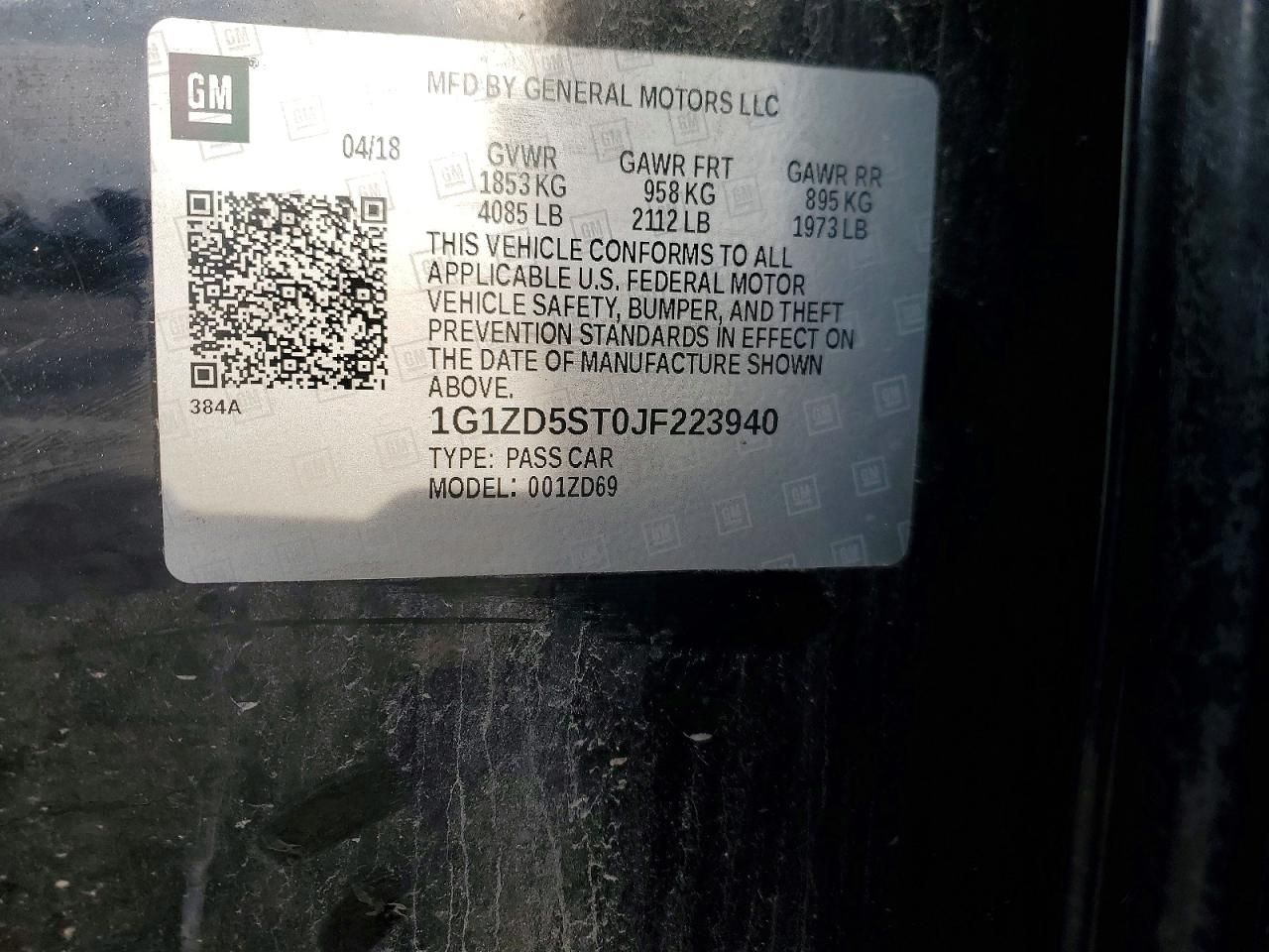 2018 Chevrolet Malibu lt