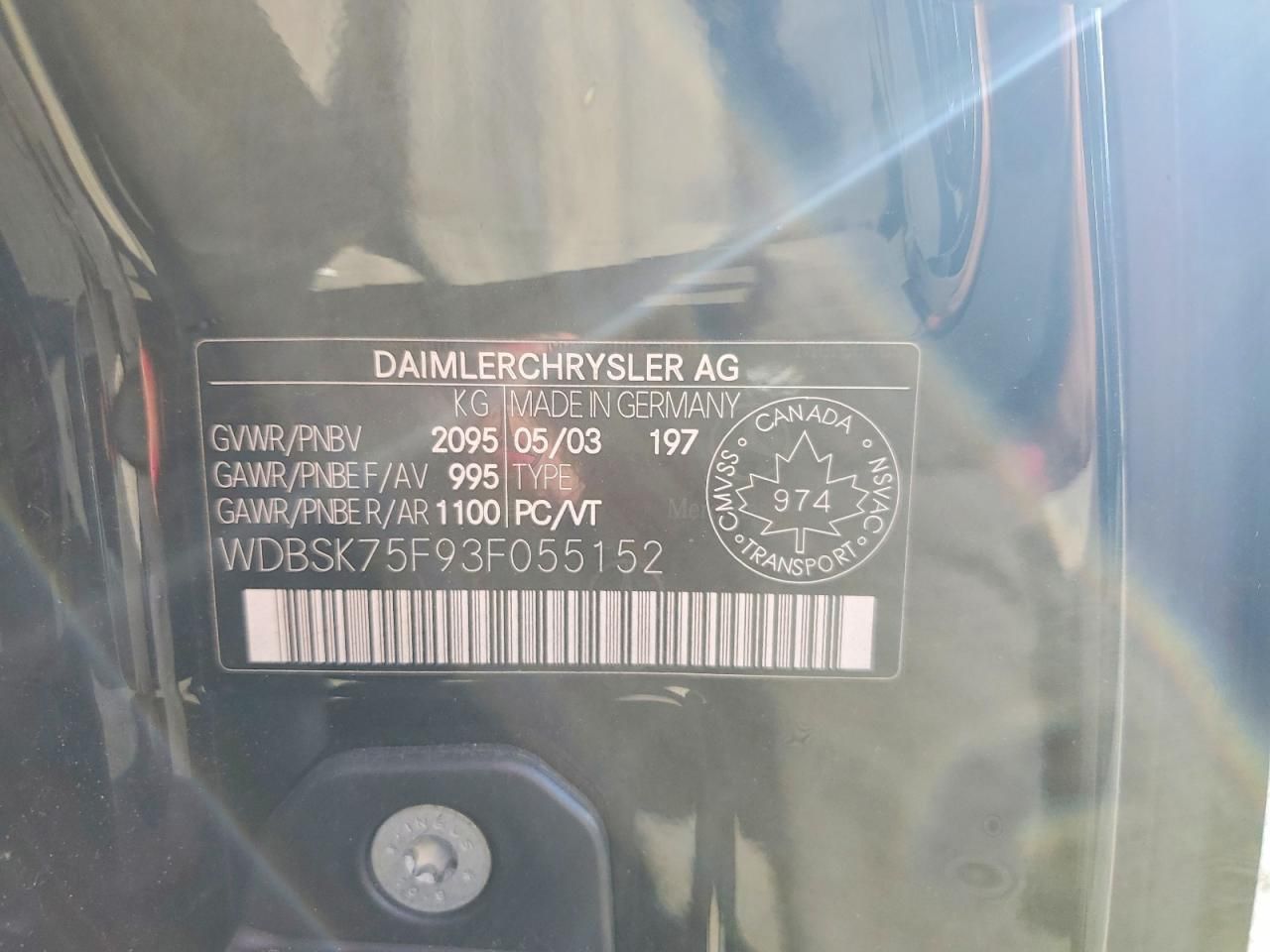 2003 Mercedes-Benz Sl 500r