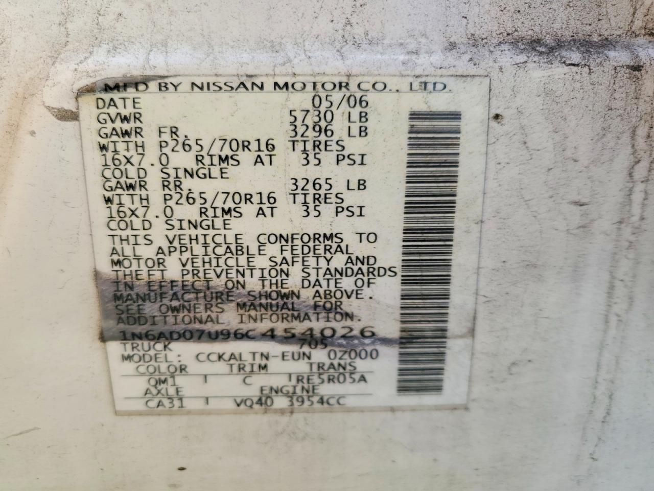 2006 Nissan Frontier SE