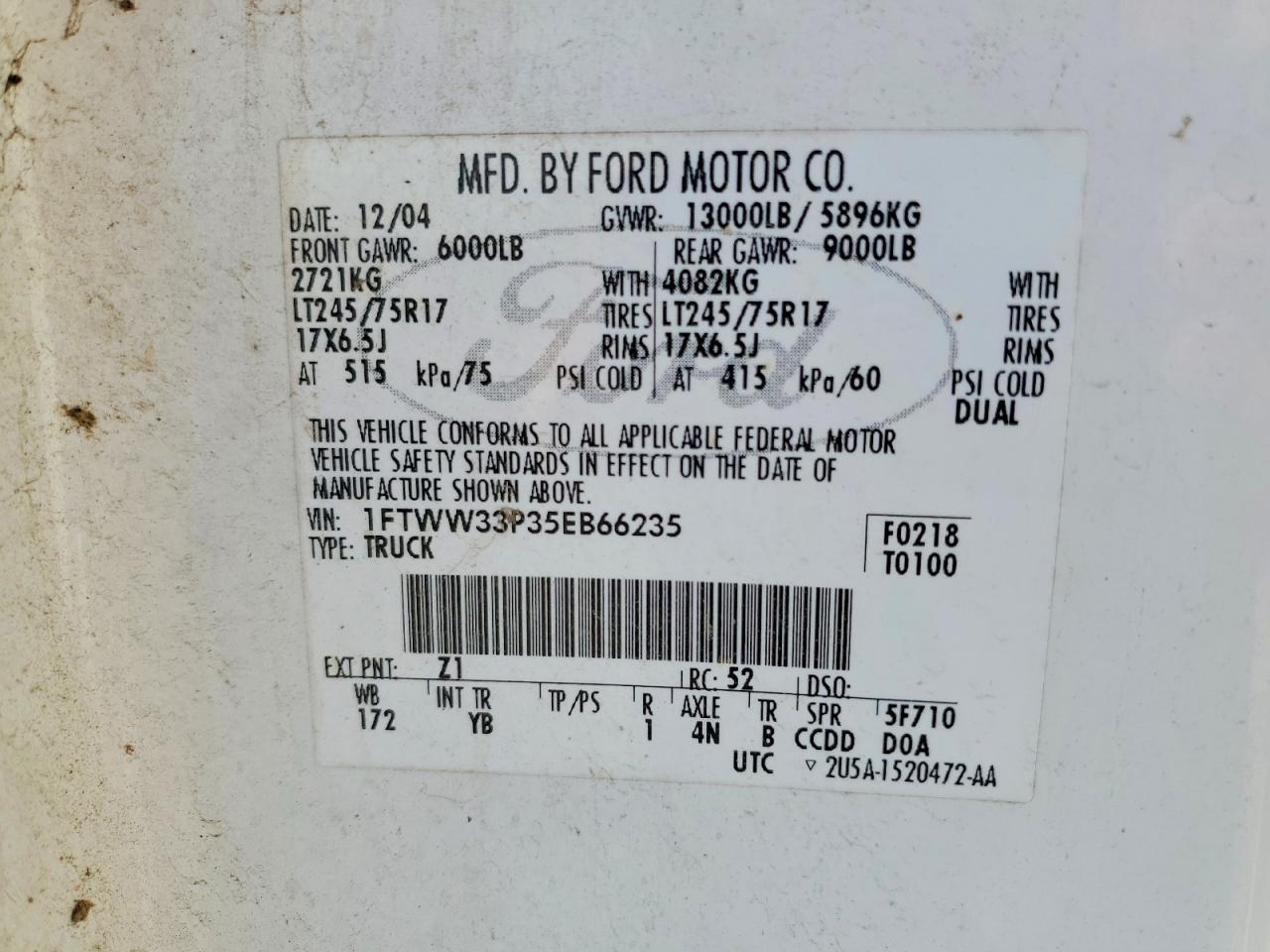 2005 Ford F350 Super Duty