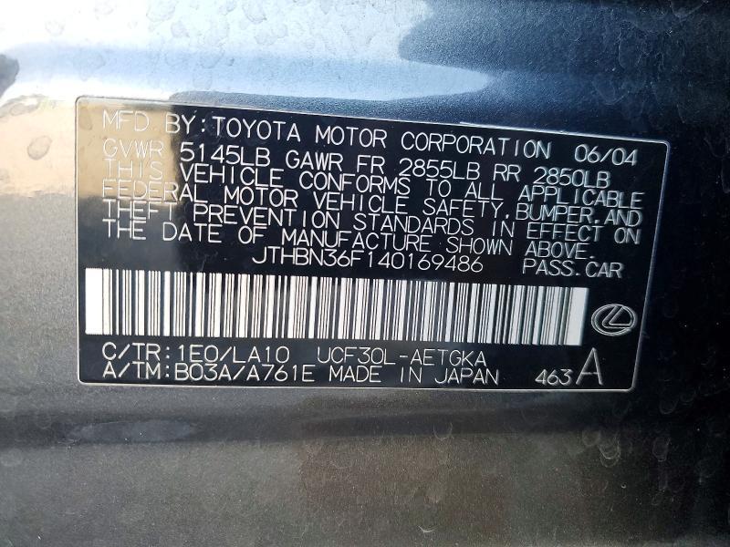 2004 Lexus Ls 430 Base