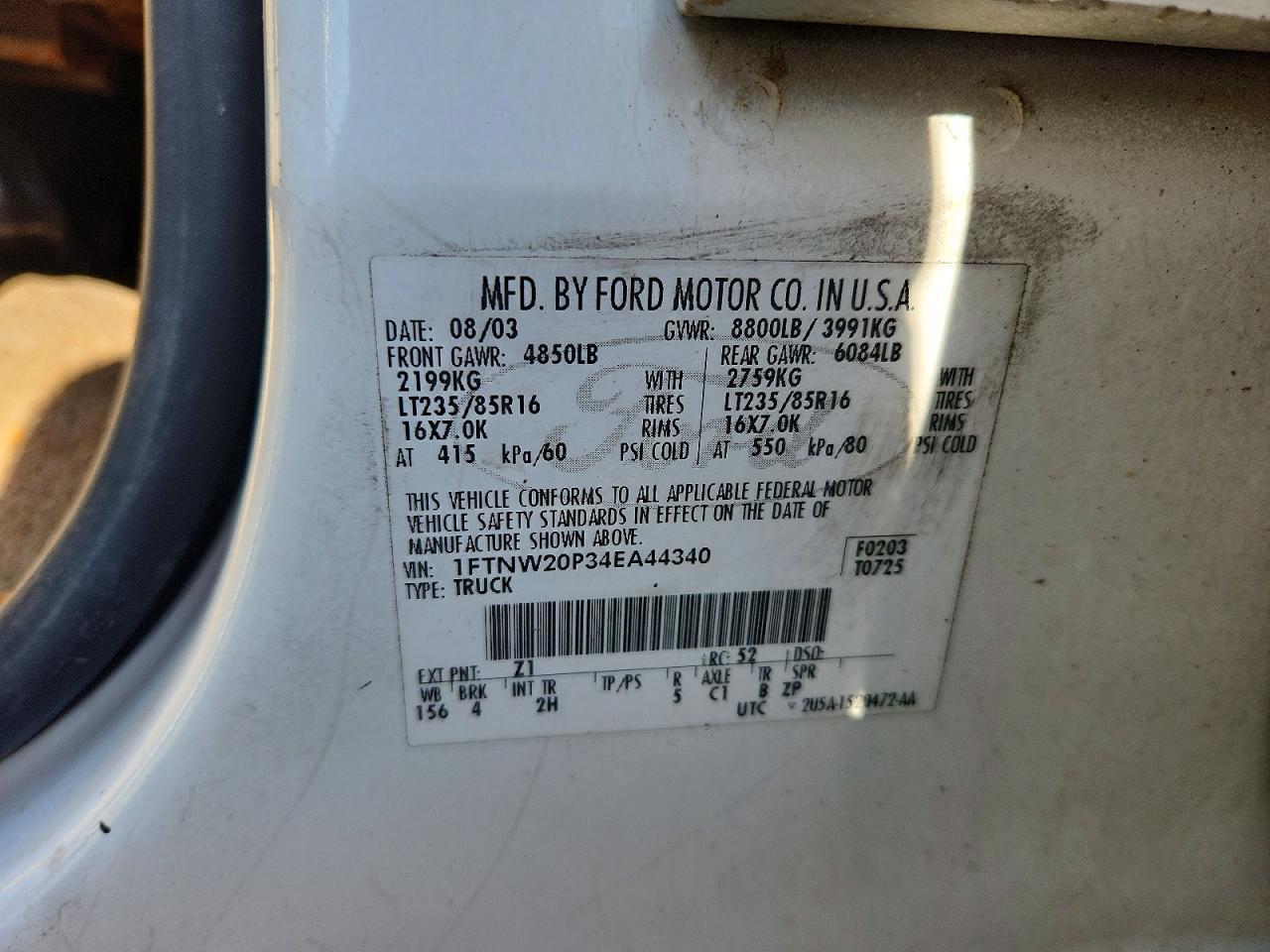 2004 Ford F250 Super Duty
