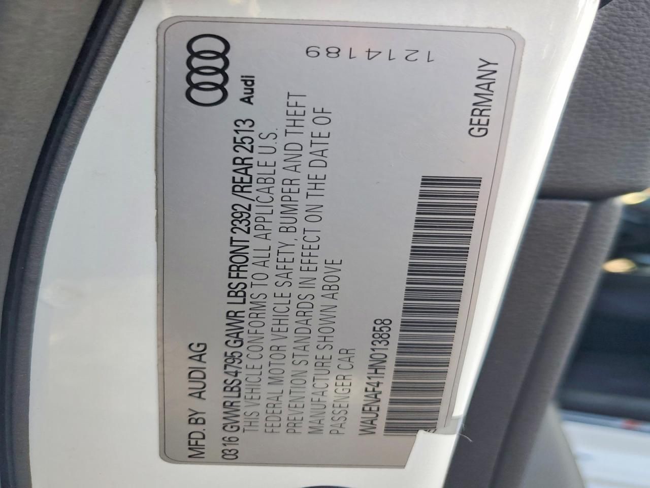 2017 Audi A4 Premium Plus