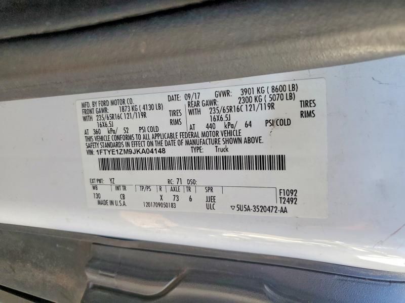 2018 Ford Transit 150 Utility / Service Van