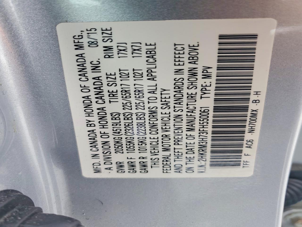 2015 Honda Cr-v exl