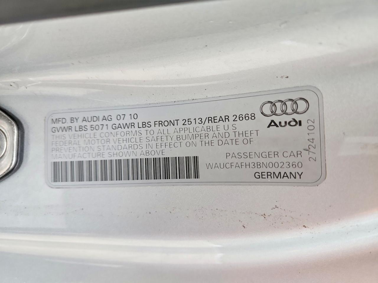 2011 Audi A5 Premium