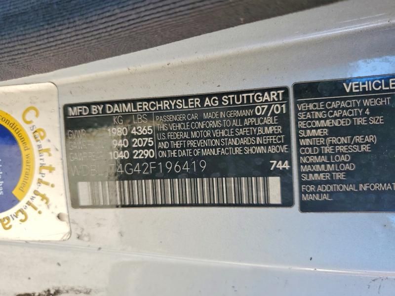 2002 Mercedes-Benz Clk 55 amg