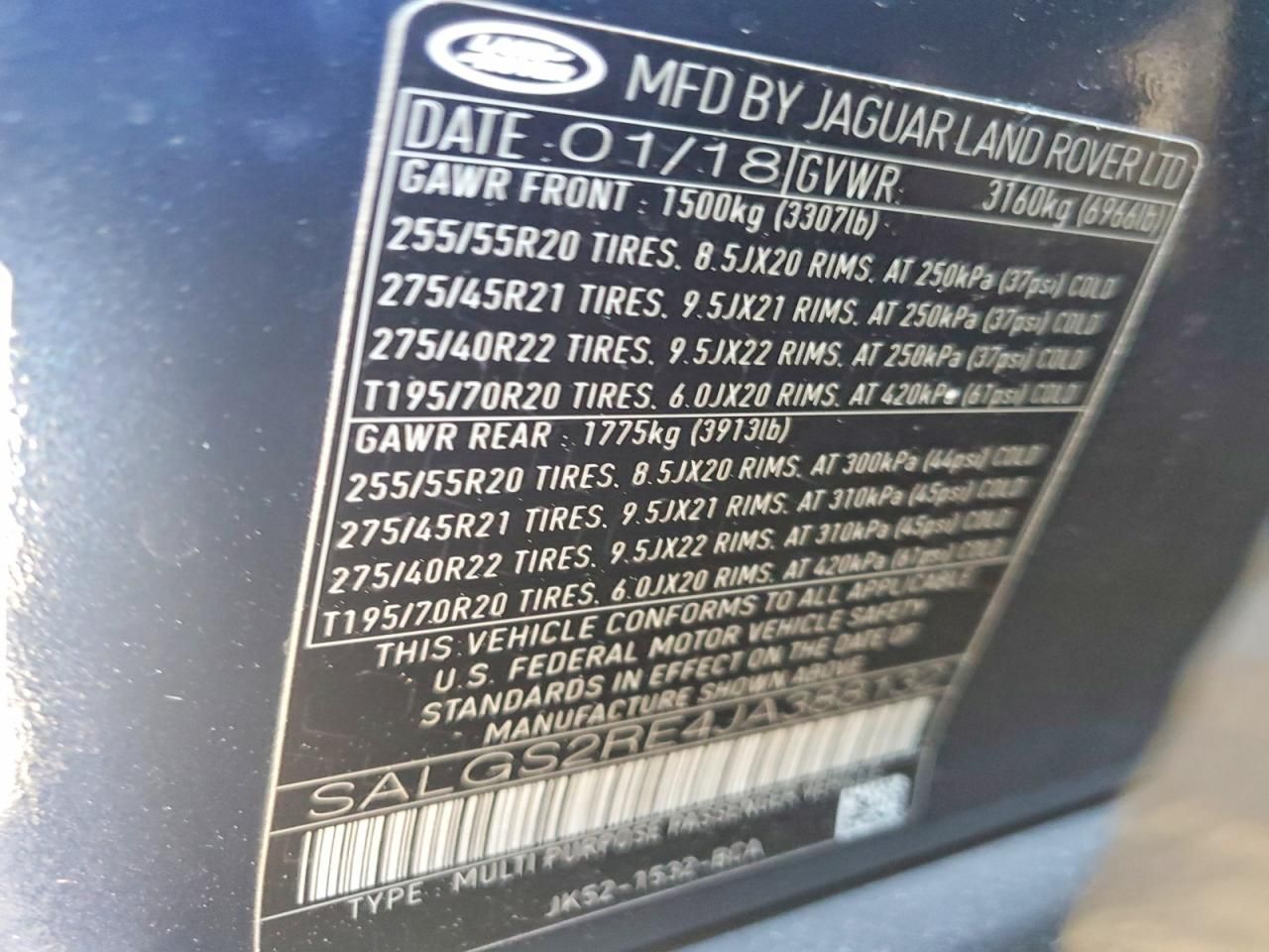 2018 Land Rover Range Rover Supercharged