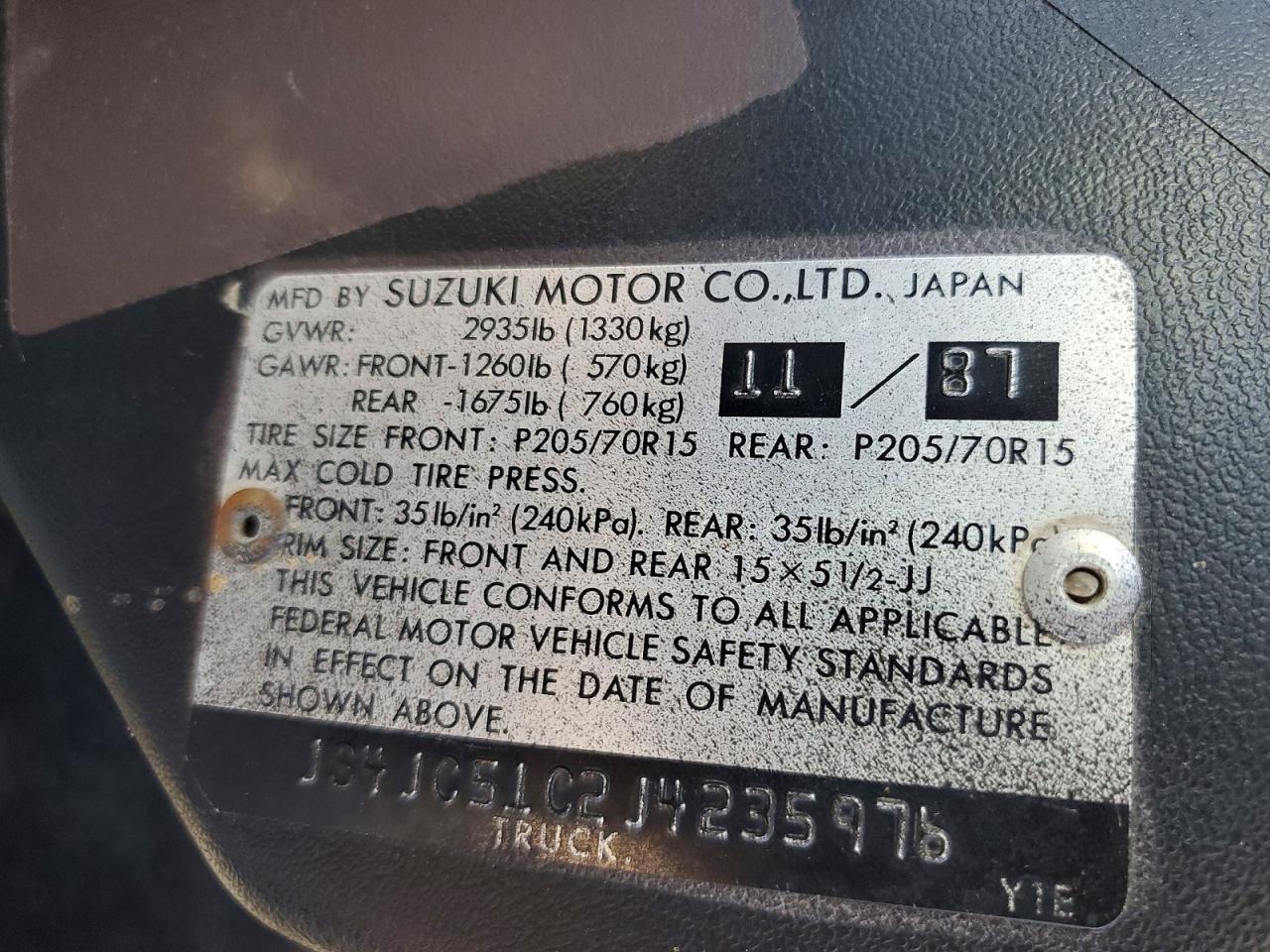 1988 Suzuki Samurai