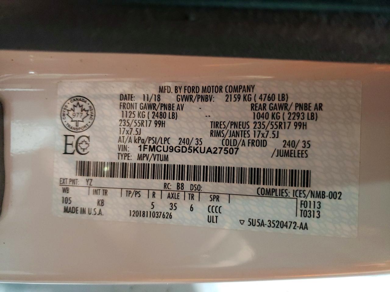 2019 Ford Escape se