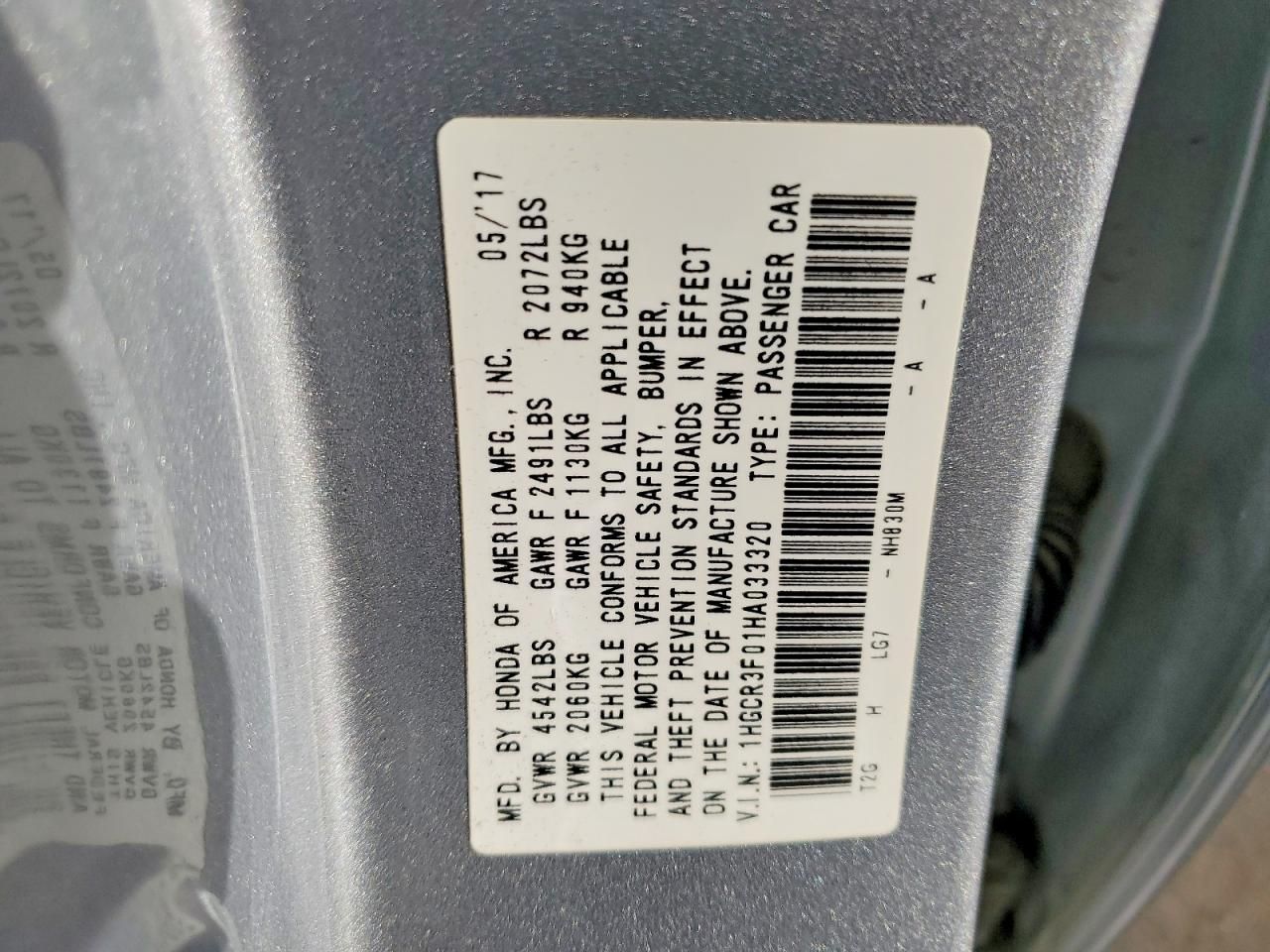 2017 Honda Accord exl