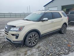 Ford Explorer Vehiculos salvage en venta: 2018 Ford Explorer Platinum
