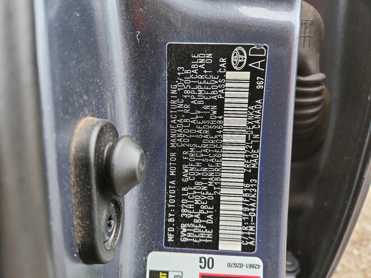 2014 Toyota Corolla l