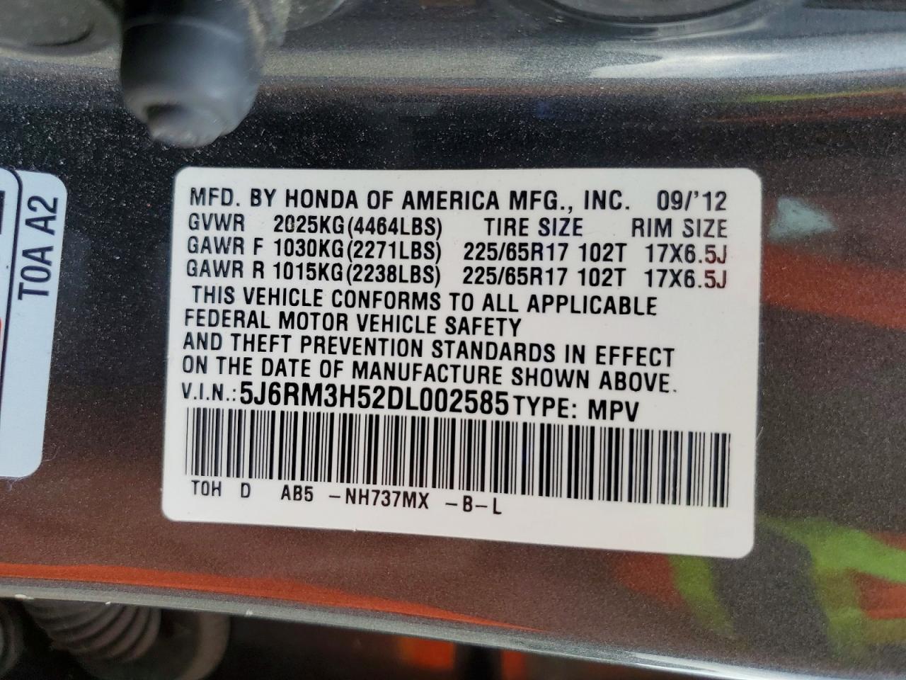 2013 Honda Cr-v ex