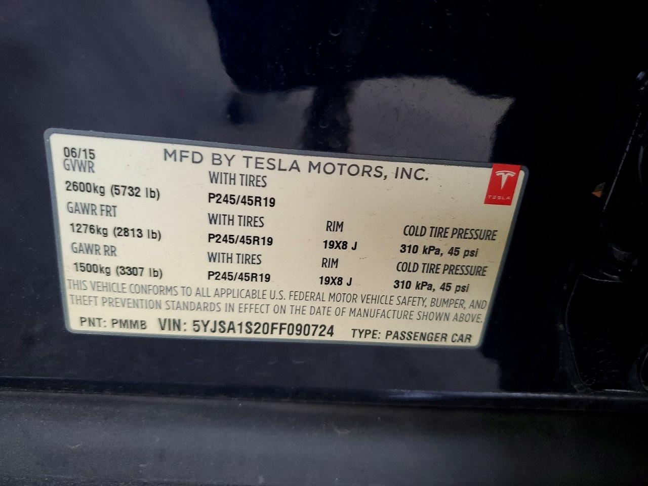 2015 Tesla Model s 70D