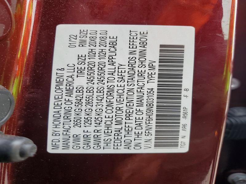 2022 Honda Pilot Elite