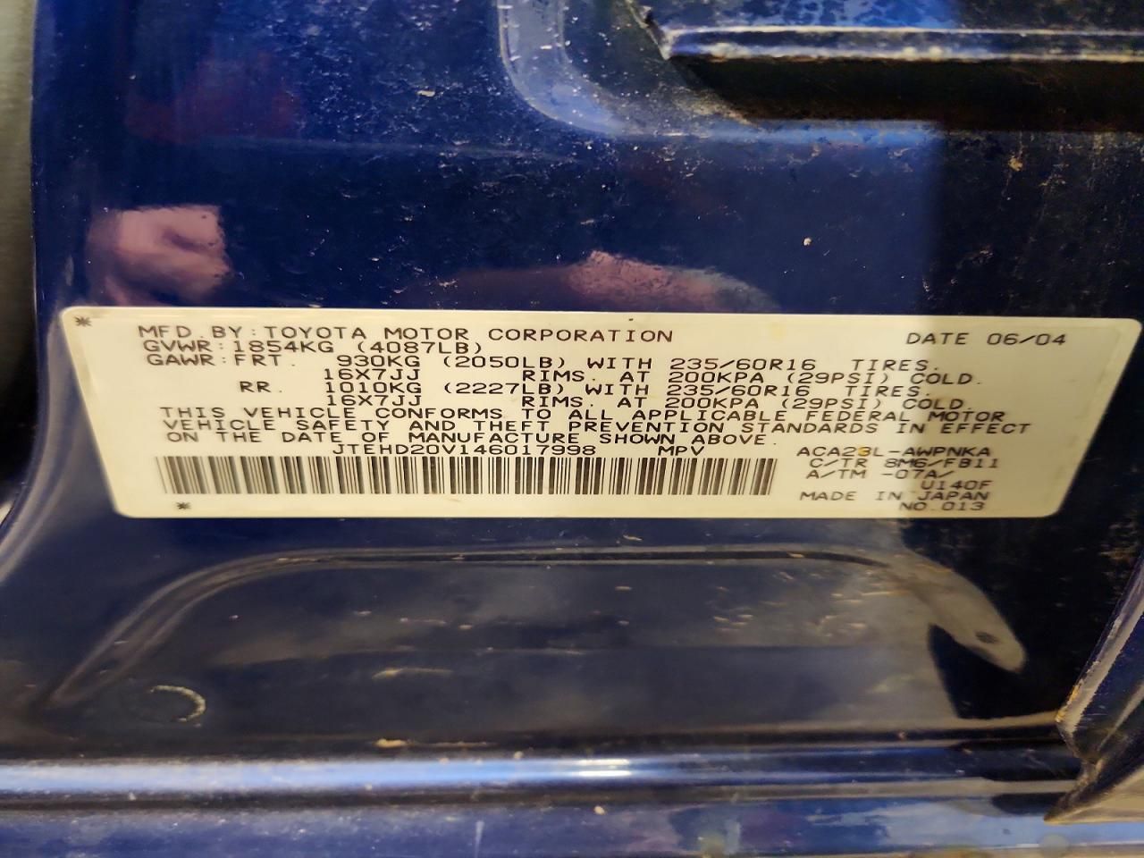 2004 Toyota Rav4 Base