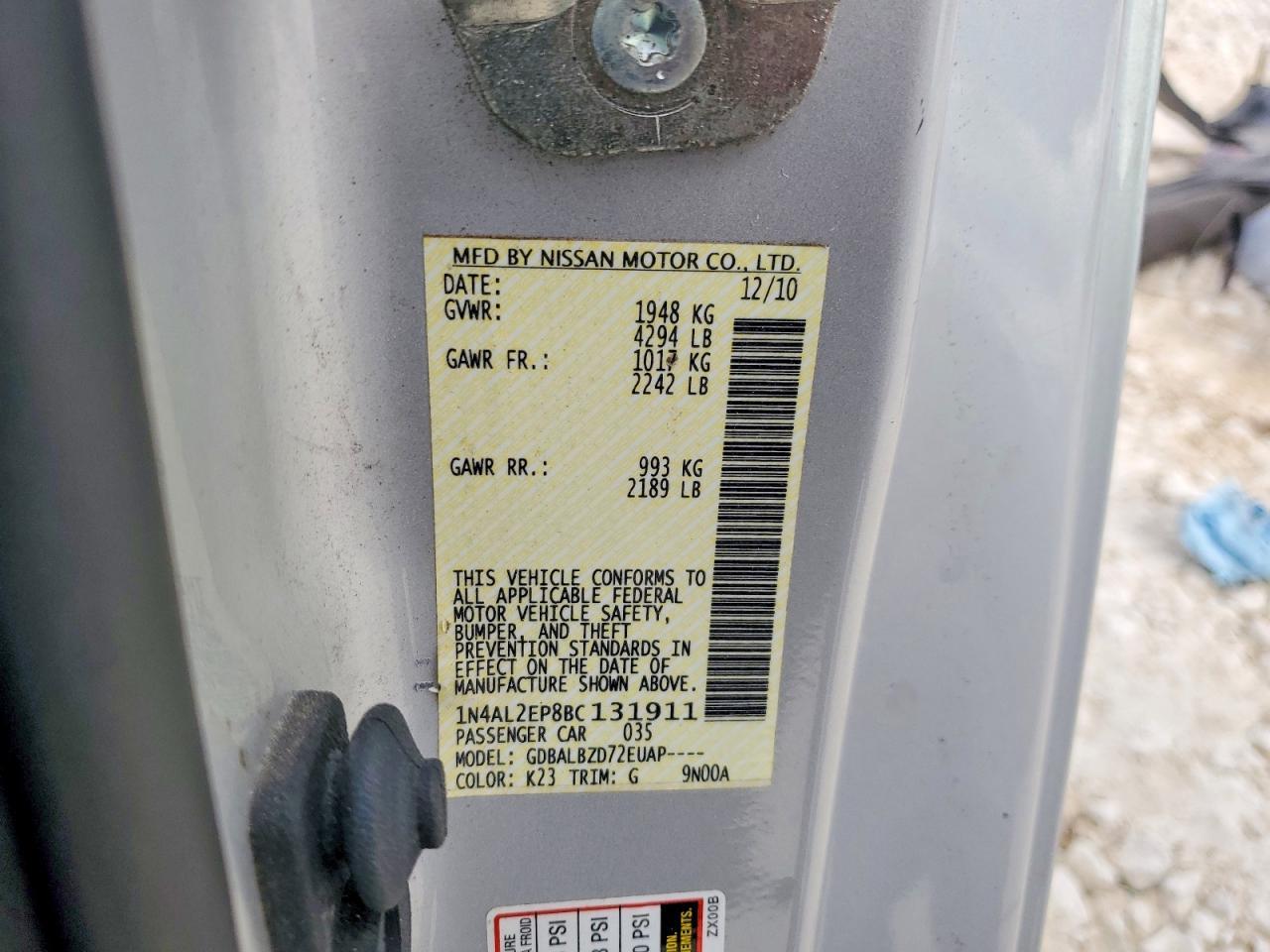 2011 Nissan Altima s