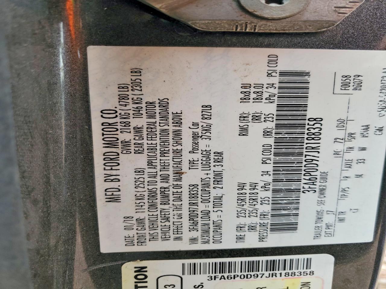 2018 Ford Fusion Titanium/platinum