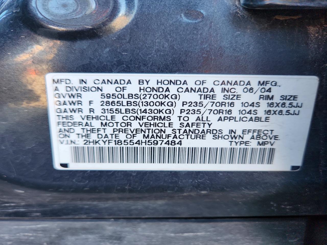 2004 Honda Pilot exl
