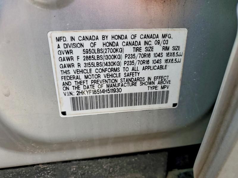 2004 Honda Pilot exl