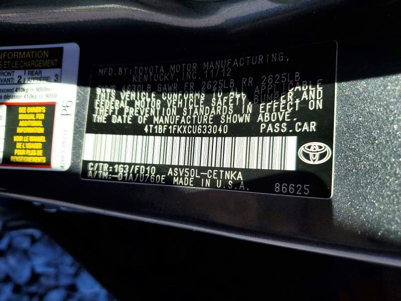 2012 Toyota Camry Base