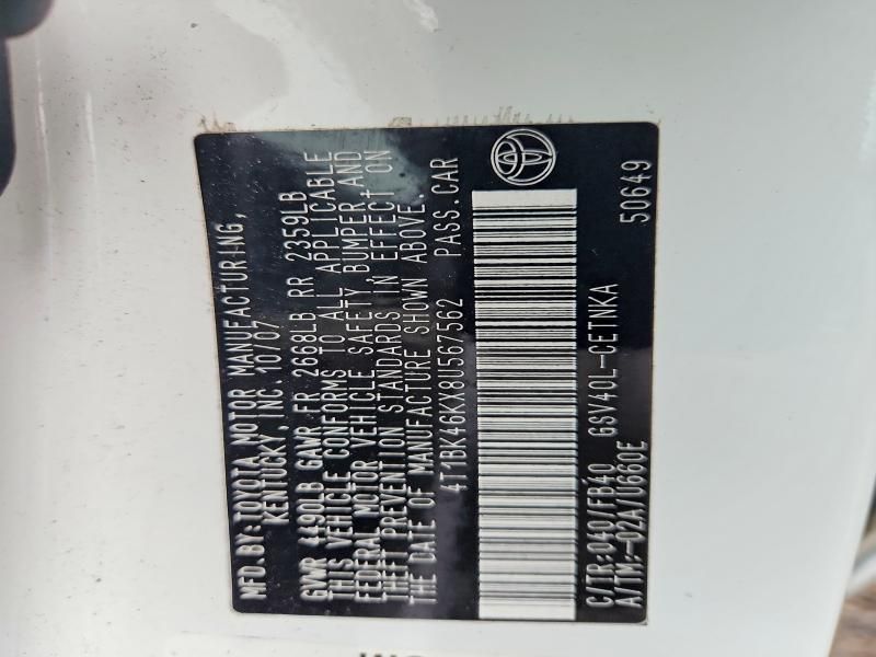 2008 Toyota Camry le