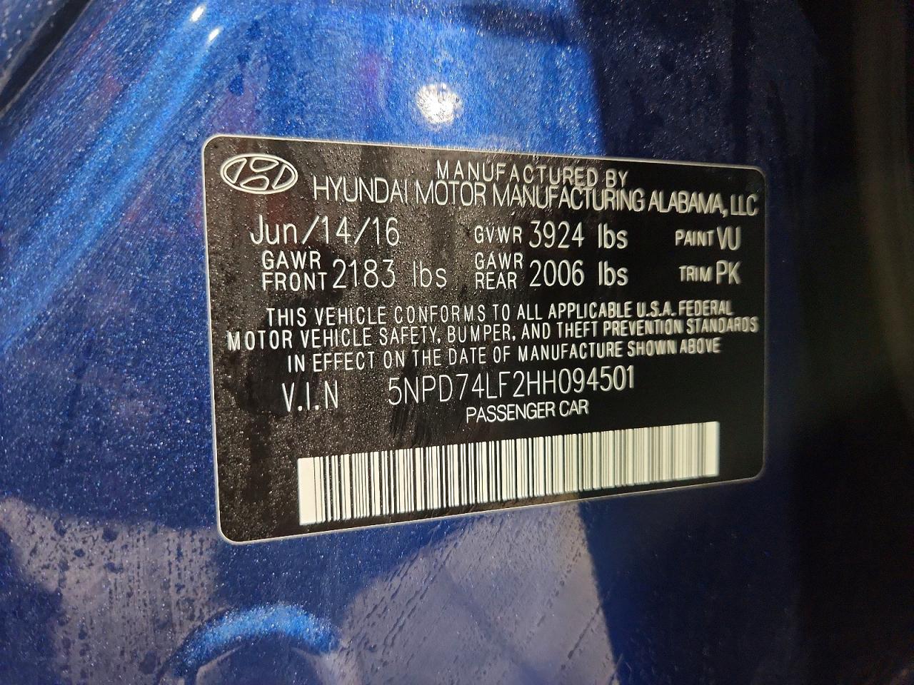 2017 Hyundai Elantra se