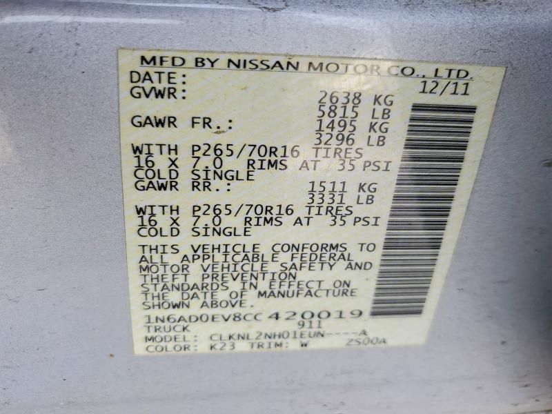 2012 Nissan Frontier s