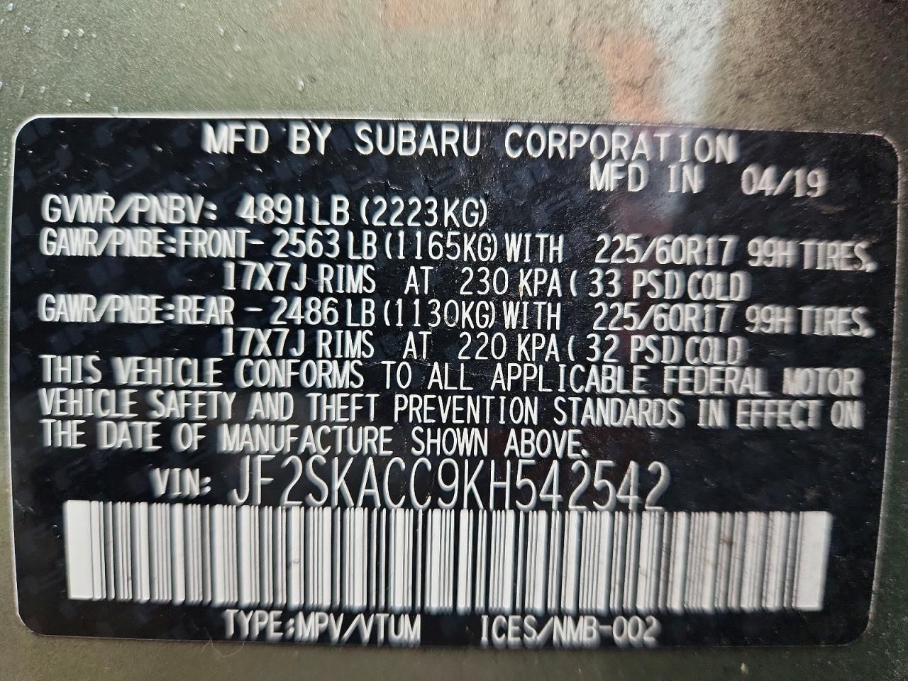 2019 Subaru Forester