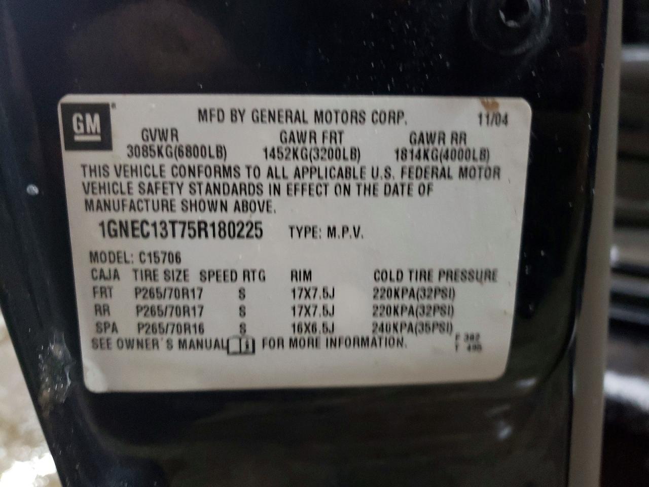 2005 Chevrolet Tahoe C1500