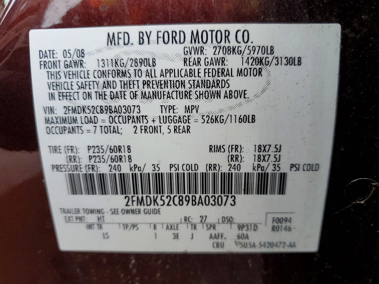 2009 Ford Flex sel