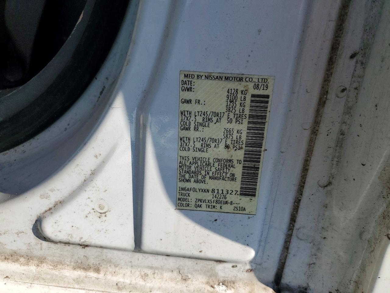 2019 Nissan NV 2500 Delivery Van