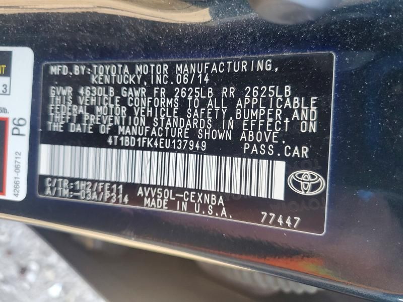 2014 Toyota Camry Hybrid